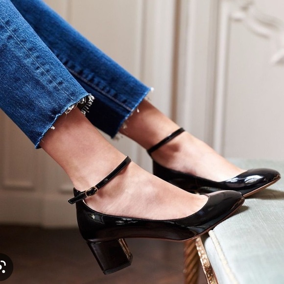 Sezane Shoes - Sezane Ashley babies strapped patent heels